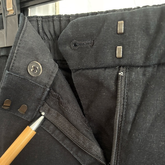 J. Crew Black Linen Blend Sailor Pants size 12 - Picture 7 of 10